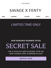 Email Inspiration from Savage X Fenty