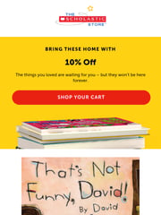 Email Inspiration from Scholastic Store Online