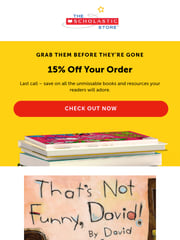 Email Inspiration from Scholastic Store Online