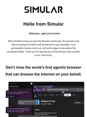 Email Inspiration from Simular