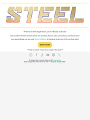 Email Inspiration from STEEL Supplements