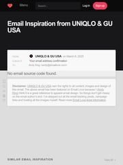 Email Inspiration from UNIQLO & GU USA