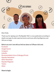 Email Inspiration from Wale Lawal, The Republic