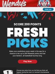 Email Inspiration from Wendy's