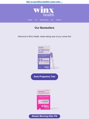 Email Inspiration from Winx Health