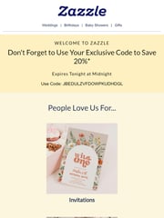 Email Inspiration from Zazzle Inc.