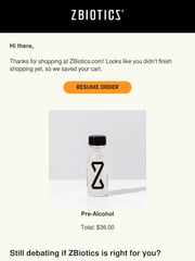 Email Inspiration from ZBiotics