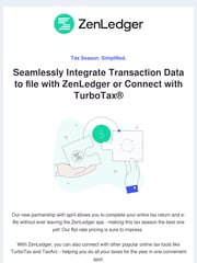 Email Inspiration from ZenLedger