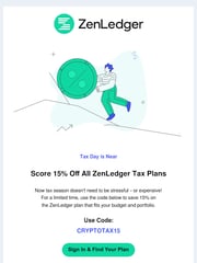 Email Inspiration from ZenLedger