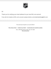 Email Inspiration from NHL