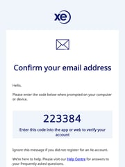 Email Inspiration from Xe