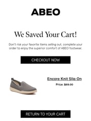Email Inspiration from ABEO Footwear