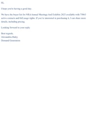 Email Inspiration from Alexandria Haley