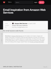 Email Inspiration from Amazon Web Services