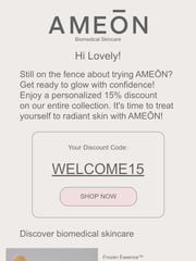 Email Inspiration from Ameōn Skin
