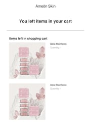 Email Inspiration from Ameōn Skin