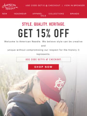 Email Inspiration from American Needle