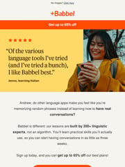Email Inspiration from Babbel
