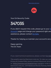 Email Inspiration from EA