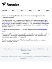 Email Inspiration from Fanatics ID