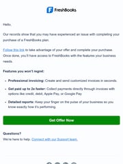 Email Inspiration from FreshBooks Info