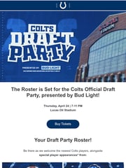 Email Inspiration from Indianapolis Colts