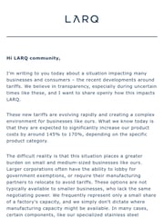 Email Inspiration from Justin from LARQ