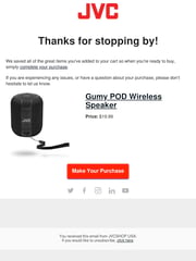 Email Inspiration from JVCSHOP USA
