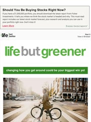 Email Inspiration from Life But Greener