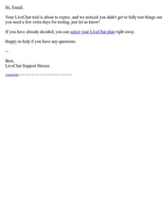 Email Inspiration from LiveChat