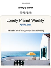 Email Inspiration from Sasha from Lonely Planet