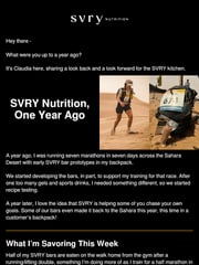 Email Inspiration from SVRY Nutrition