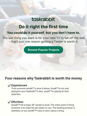 Email Inspiration from Taskrabbit