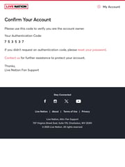 Email Inspiration from Ticketmaster
