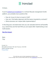 Email Inspiration from Tina from Ironclad