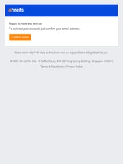 Email Inspiration from Ahrefs Support