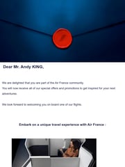 Email Inspiration from Air France