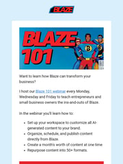 Email Inspiration from Alan at Blaze