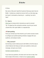 Email Inspiration from Asa from Buffer