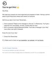 Email Inspiration from Basecamp (Email Love)