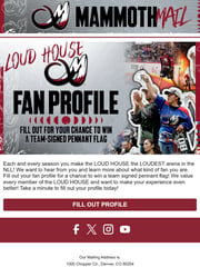 Email Inspiration from Colorado Mammoth