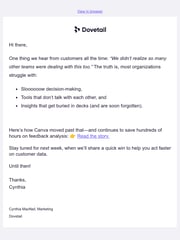 Email Inspiration from Cynthia MacNeil