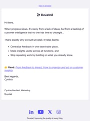 Email Inspiration from Cynthia MacNeil
