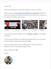 Email Inspiration from Daniela from Walls.io