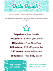 Email Inspiration from Dirty Dough