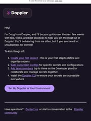 Email Inspiration from Doug @ Doppler