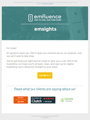 Email Inspiration from emfluence