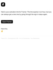 Email Inspiration from Framer