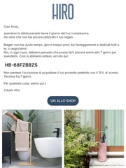 Email Inspiration from Hiro team
