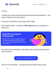 Email Inspiration from Kristen @ Speechify